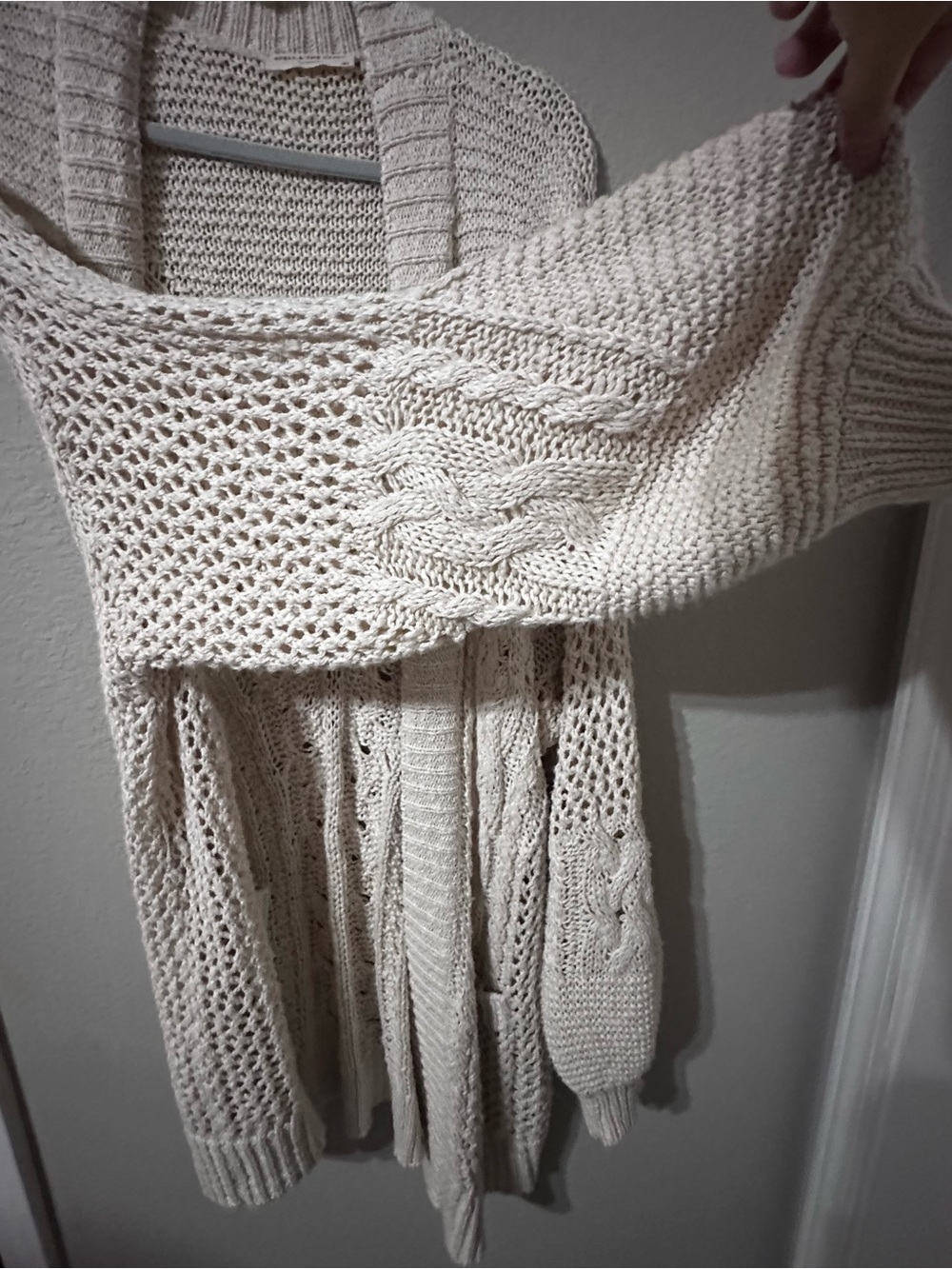 Taletha Belted Open-Knit Sweater Cardigan - Picture 4 of 11